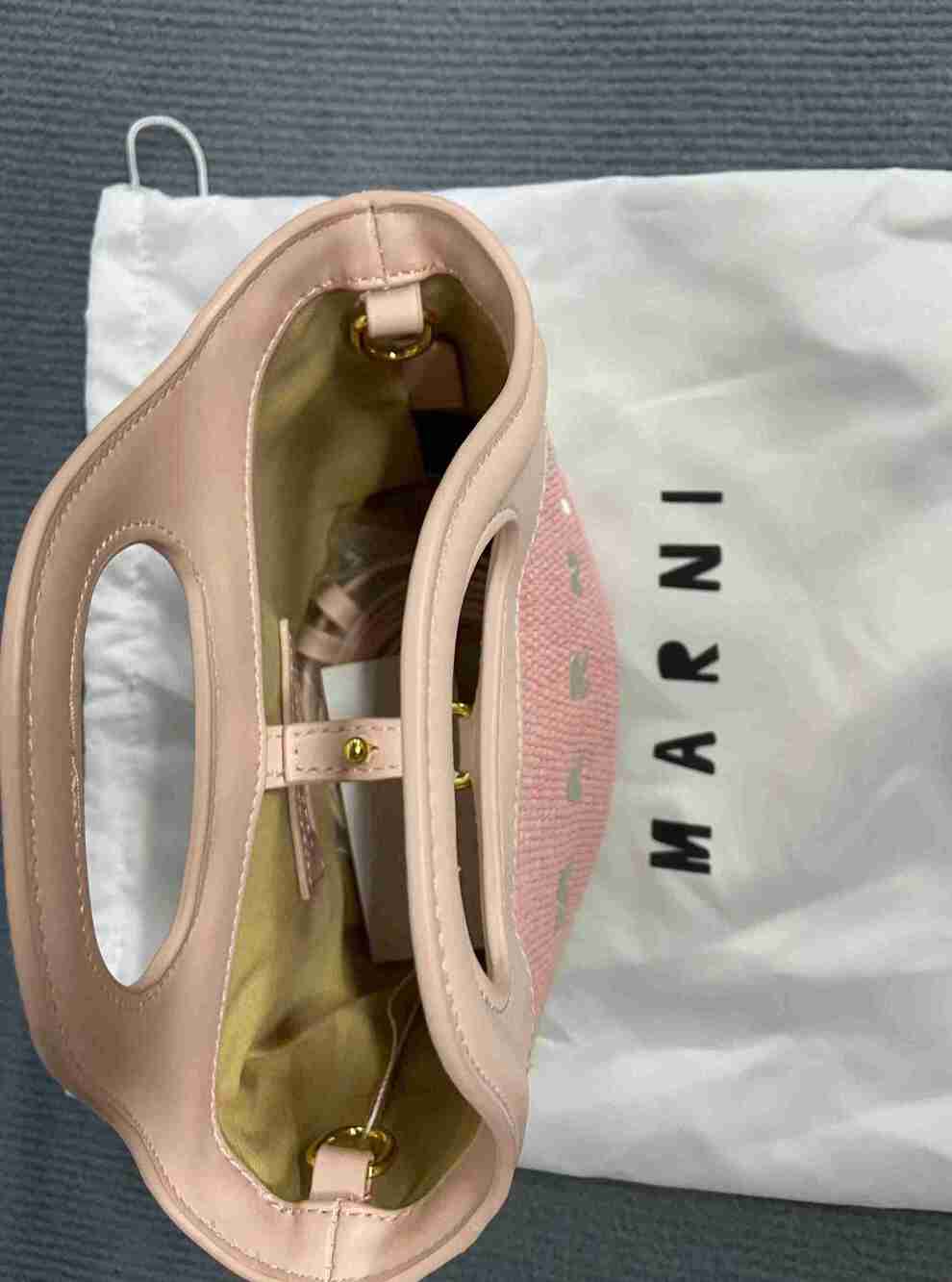 Marni Women's Straw-Pink Shoulder Bag - Picture 3 of 8